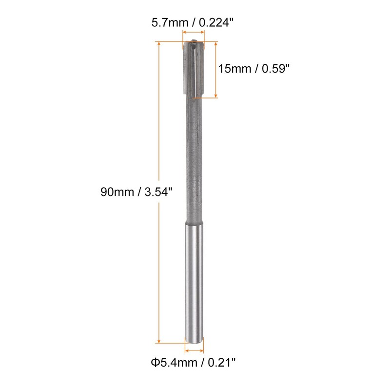 sourcing map Chucking Reamer 5.7mm H7 C1/K30 Carbide Tip Precision