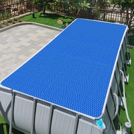 Solar Pool Cover,Insulation Film for Pools - UV-Resistant Heating Safety Blanket for Hot Tub Spa Pond Swimming Inground Underground Summer Winter Garden Lawn