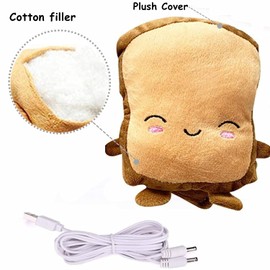 1 Pair USB Heated Gloves Winter Hand Warmers, Cute Soft Comfortable Plush USB Heated Warm Mittens Gloves, Half Fingerless 5V USB Powered Heating Gloves Xmas Gift for Women Children