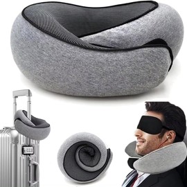 Generic Wander Plus Travel Pillow, Travel Neck Pillow Memory Foam Travel Pillow 2024 New Travel Pillow Suitable for Travel, Airplanes, Cars and Offices (Navy Blue)