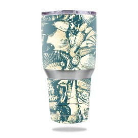 MightySkins Skin Compatible with Ozark Trail 30 oz Tumbler – Tan Seashells | Protective, Durable, and Unique Vinyl Decal wrap Cover | Easy to Apply, Remove, and Change Styles | Made in The USA