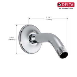 Delta Faucet U4993-PK 5.75 Inch Shower Arm and Flange, Chrome
