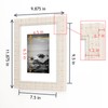 DUCIHBA 8x10 White Washed and Sanded Wood with Groove Farmhouse