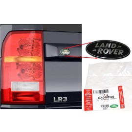 LAND ROVER LR3 & LR4 REAR DOOR HANDLE COVER OVAL BADGE IN BLACK & SILVER