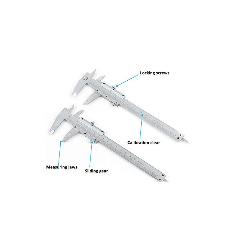 SUPERTOOL 0-200mm Stainless Steel Vernier Caliper Measuring Tool Professional Caliper