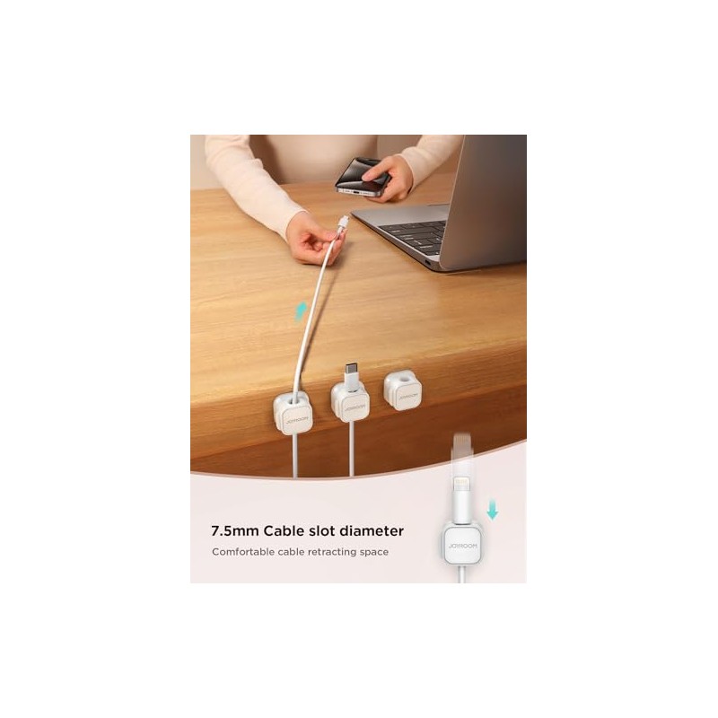 9-Pack Magnetic Cable Clips for Organized Cable Management