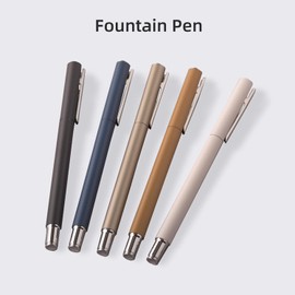 Pluma estilográfica con cartucho de tinta Estuche de pluma de metal Punta de pluma de iridio Apariencia mate Punta de 0.38 mm Flujo suave para tomar notas Dibujo Caligrafía Arte