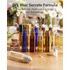 ULG 24-Pack Essential Oil Roller Bottles 10ml, Empty Bottles with