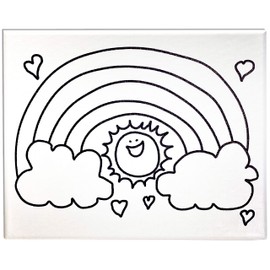 Indigo Art Studio Pre Drawn Canvas Painting for Adults Kids Couples | 4-40 PACK Discounted Bundle Art Activity | Rainbow Coloring | DIY Birthday Gift & Sip and Paint Party Favor (8x10 Inches)