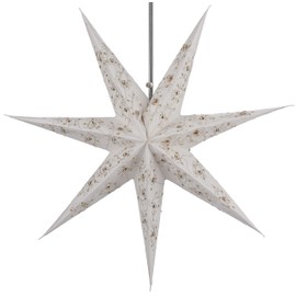 Guru-Shop Foldable Advent Luminous Paper Star, Christmas Star Silijan, Star Window Decoration, 5 Tips