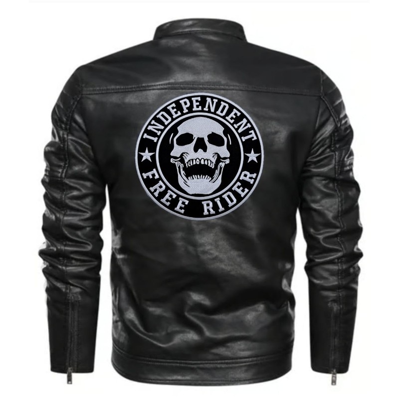 Free Rider Independent Skull Embroidered Iron On Patch Biker Patch