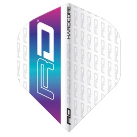 RED DRAGON Hardcore XT RD Logo Rainbow Dart Flight - 4 Sets per Pack (Total 12 Dart Flights)