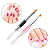 REQAG 2 Pieces Brush Nail Acrylic Gel Dual Ended Poly