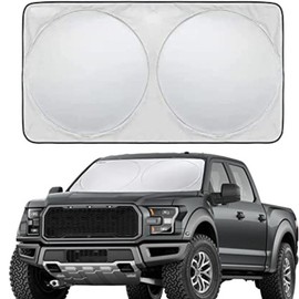 Maro WS-CXL Car Windshield Sun Shade with Storage Pouch and Steering Wheel Cover, Car Sun Visor, XLarge Size 167 x 92.5cm