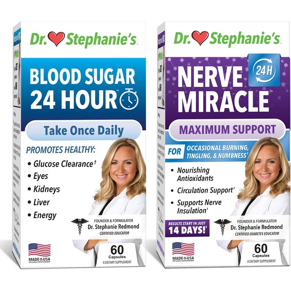 Pharmaganics Dr. Stephanie's 24 Hour Support + Nerve Miracle Bundle - Daily Supplements