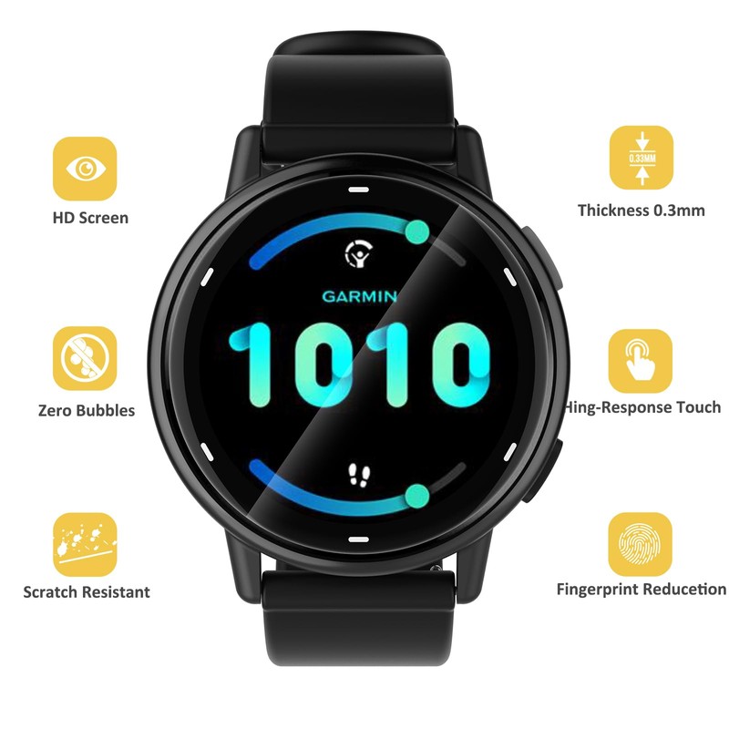 WD&CD 6 Pack Screen Protector Compatible with Garmin Vivoactive 5,