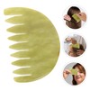 OHPHCALL Jade Scalp Massage Comb Wide Tooth Guasha Tool for