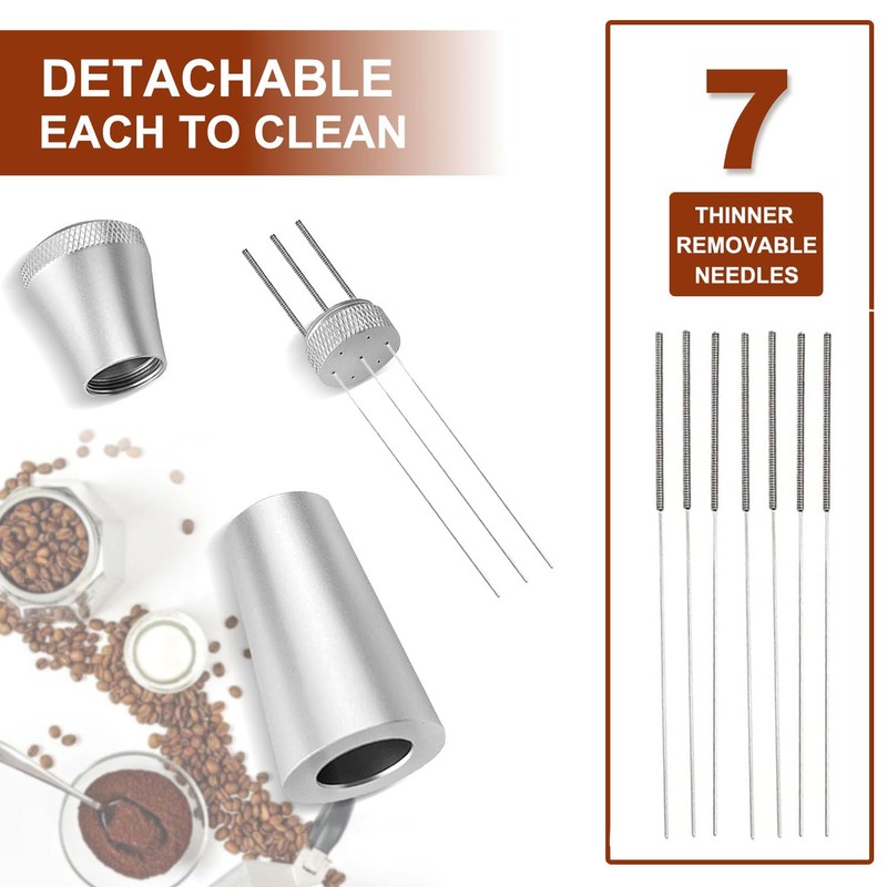 Espresso Distribution Tool with WDT Needles - 0.3mm Stainless Steel,