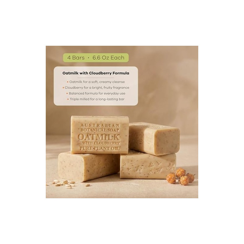 Australian Botanical Soap Jab n de Avena con Mora rtica