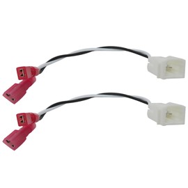 GRABOTE 2-pack Upgraded Front Dash Tweeters Speaker Wiring Harness Adapter Connector Plug for Dodge 2006-2018 RAM 2500 3500 4500 5500, Aftermarket Dash Tweeters Audio Cable Plug