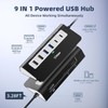 Intpw USB C Hub, 9-in-1 USB Hub 3.0 with Lable