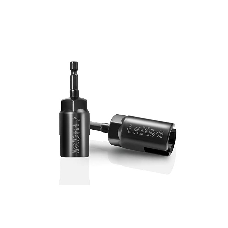 LitKiwi 2PCS Power Wing Nut Driver,1/4" Hex Shank Slot Wing