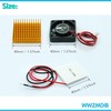 WWZMDiB 12V 40x40MM TEC1-12706 Semiconductor Refrigeration Kit（1 TEC1-12706+1 Heatsinks+1 Fans）