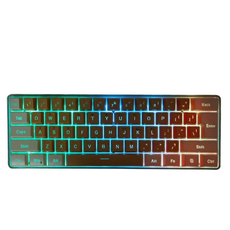 Gaming Keyboard USB 61 Keys Contrast Color RGB Light Key