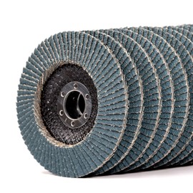 Woltersberger® INOX Flap Discs, Diameter 115 mm, Grain 80, Pack of 10, Blue, for Stainless Steel, Metal/Steel, Wood, Zirconia Corundum Abrasive Mop, Flap Discs