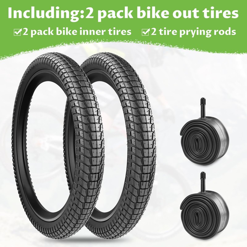MAKELEN 20x1.95 / 20x2.1 / 20x2.25 Bike Tires High-Durability Replacement