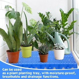 Colingmill Plastic Pallets Lightweight Moisture-Proof Floor Waterproof Storage Grid Pad Grid Ventilation Pallet for Garage Supermarket Outdoor Basement(10 Pcs,23.6 x 11.8 x 1.18 Inch)