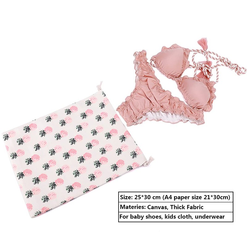 Amoyie 3 pcs Drawstring Storage Bags Set for Cosmetic Travel