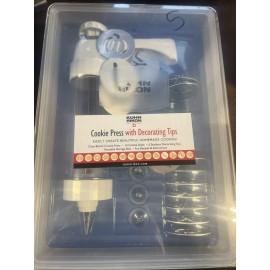 Kuhn Rikon Clear Barrel Cookie Press 14 Shape Discs 6 Decorating