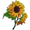 Klicnow Sunflower Embroidered Patch 10cm x 8.5cm