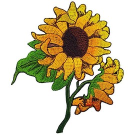 Klicnow Sunflower Embroidered Patch 10cm x 8.5cm