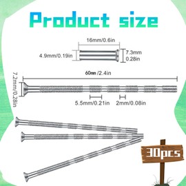 30 Piece M4 Door Handle Screws, Through Bolts for Door Handles, Door Handle Screw Connecting Bolts & Sleeves for Connection Of Door Handles and The Installation of Tables and Chairs