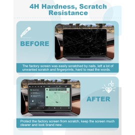 CDEFG Compatible with Skoda Kodiaq ii 2024 2025 Facelift Navigation Protective Film 6H Scratch-Resistant 13 Inch GPS Screen Protector Navigation Film Compatible with Kodiaq 2 RS Accessories Pack of 2