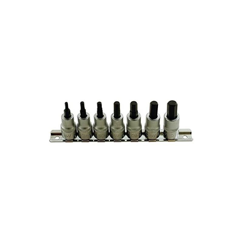 Laser 1791 Hex Socket Bit Set 3/8"D 7pc