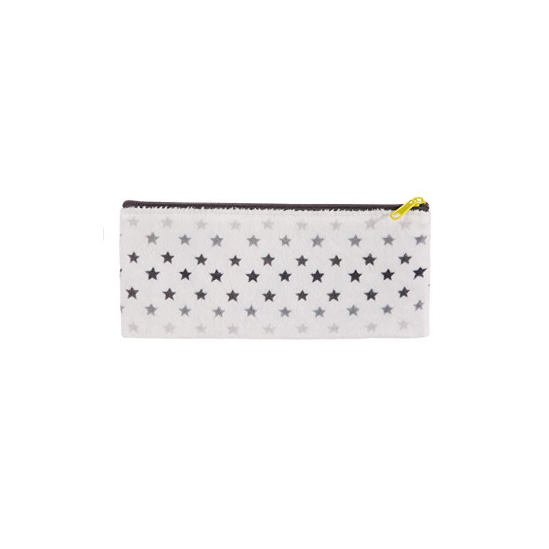 Nici 40728 Smiley pencil case in yellow with stars, plush,