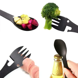 EcoSlurps 2 Spork Travel Cutlery Set - Stainless Steel Sporks with Eco-Friendly Travel Case and Carry Clip - British Brand (2 Sporks)