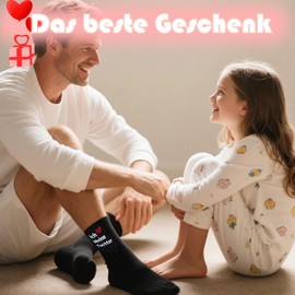 Ao Yee ZGL Valentinstagsgeschenksocken für Sohn,Vater, Tochter, Freundin, lustige „Ich liebe dich“-Sockengeschenke, Partnergeburtstagsgeschenke, Familiengeschenke, Jahrestag