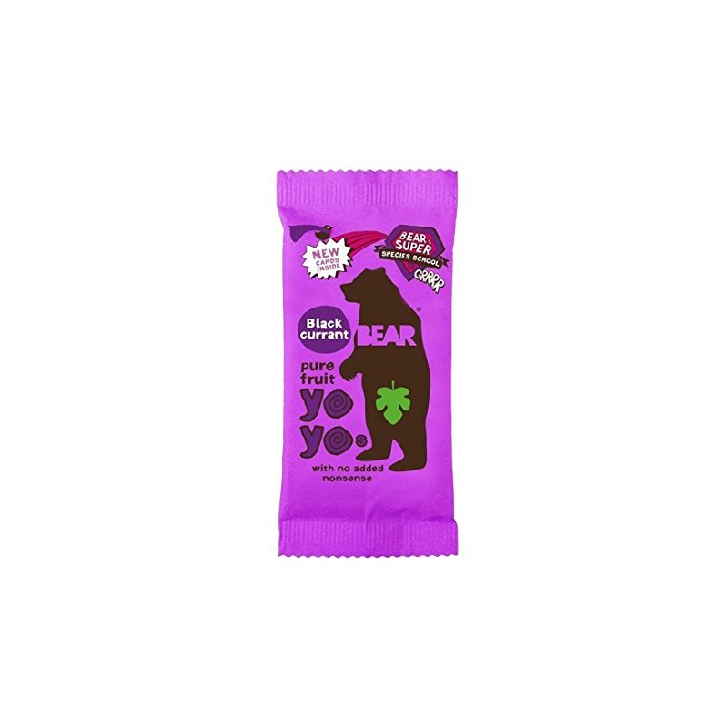Bear Yoyo Pure Fruit Rolls Blackcurrant 20 g (Pack of