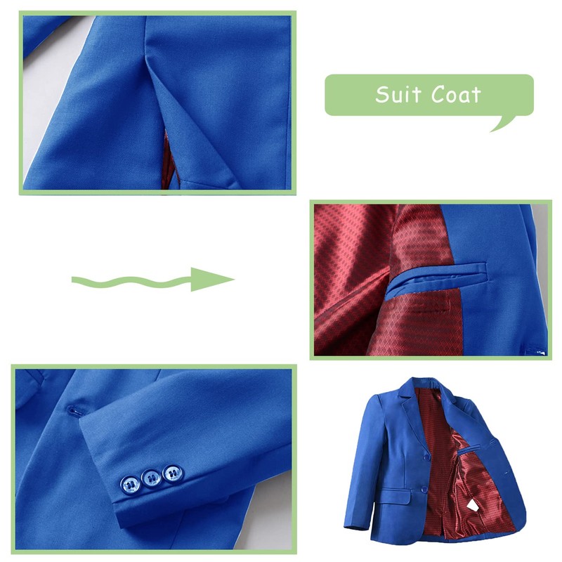 Traje de esmoquin para niños de 5 piezas para anillos