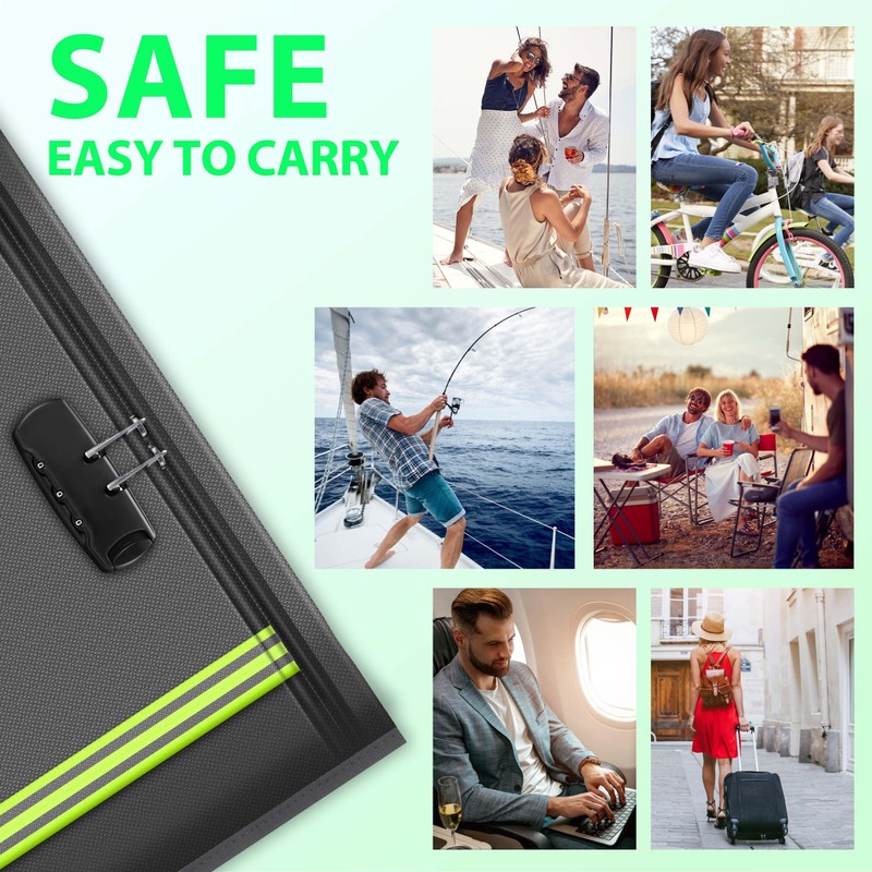ZJTAPE Fireproof and Waterproof Bag with Lock - Document Bag