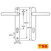 TSS Silver UPVC Door Handle Pair Set, Sprung, 92mm PZ