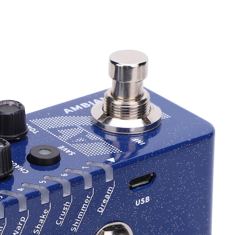 Reverb Effect Pedal Digital 7 Ambiance Guitar Built In Infinite
