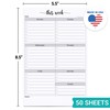 321Done Weekly Checklist Notepad - 50 Sheets (5.5" x 8.5")