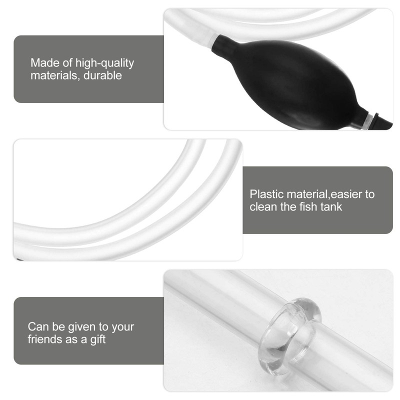 Ipetboom 3sets Mini Aquarium Water Changer Siphon Tool Easy to