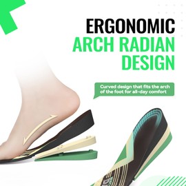 DynWalker Shoe Insoles Height Increase Insoles Invisible 3 Layers 3-7.5 cm Breathable and Non-Slip Massage Higher Pad for Men and Women Flexible PU Adjustable Shoe Insoles S