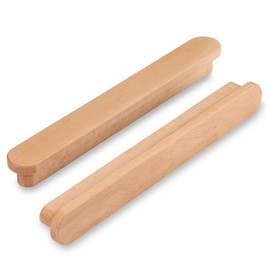 SYZOW Pack of 6 Wooden Cabinet Handles, Wooden Handles for Cupboards, Hole Spacing 192 mm, for Kitchen Furniture Drawers and Wooden Handles, Chest of Drawers
